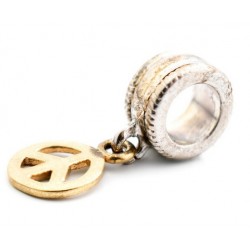 Charms Viceroy zawieszka peace, srebro 925, złoto 14k