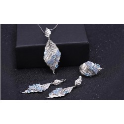 Kolczyki wiszące ważki z topazem Swiss Blue 1,56ct, srebro 925, topaz