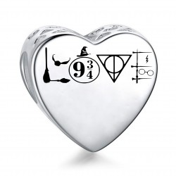 CHARMS prezent na walentynki + twój grawer magia Potter, srebro 925, dedykacja