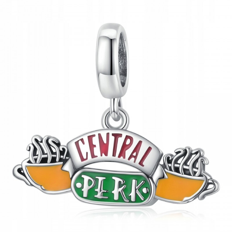 Charms zawieszka przyjaciele - kawiarnia central perk, srebro 925, emaliowany