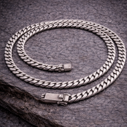 Customowa ~ 25g bransoleta męska pancerka z ogniwami kubańskimi miami cuban link 8mm z zapięciem szufladkowym, srebro 925