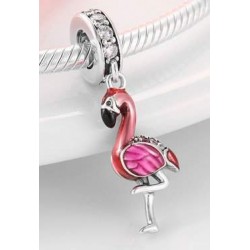 Charms zawieszka kolorowy flaming, srebro 925