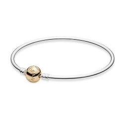 Bransoletka Pandora Moments bangle 590718 srebro 925 złoto 585